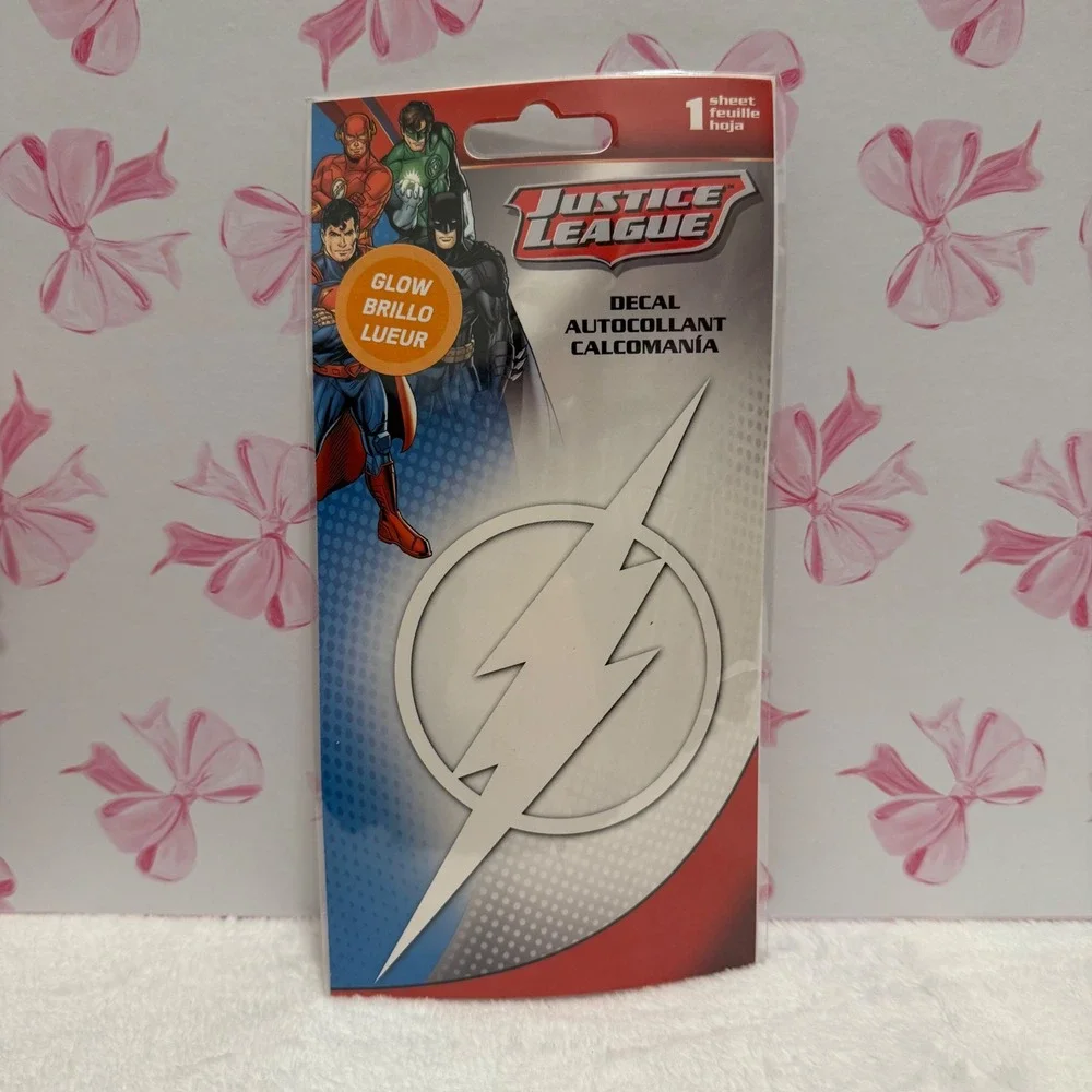 Justice League Glow Flash Car Decal Sticker Sheet Superhero DC Comics‎